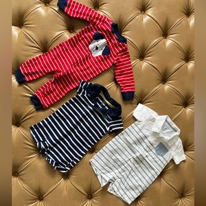 9 mo, 3 pc stripe bundle
